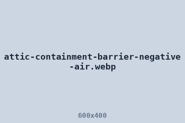 Containment barrier and negative air setup for attic decontamination