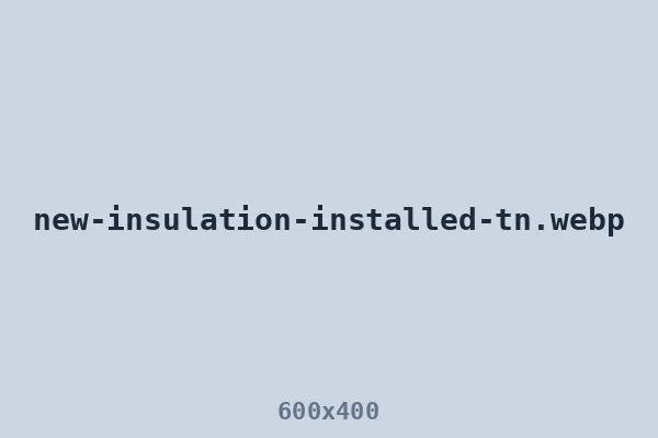 Fresh energy-efficient insulation installed