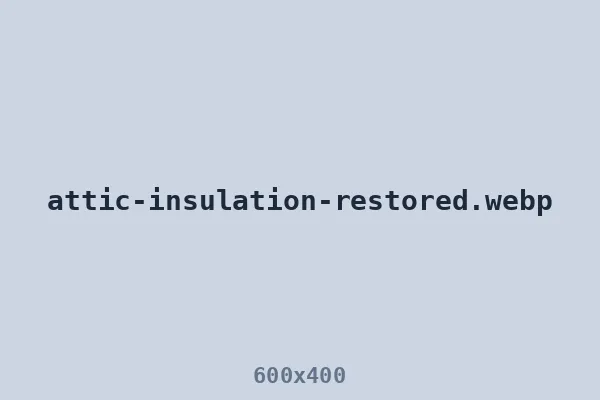 Attic insulation restored after decontamination
