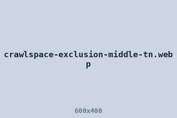 Crawl space exclusion on a Middle Tennessee home