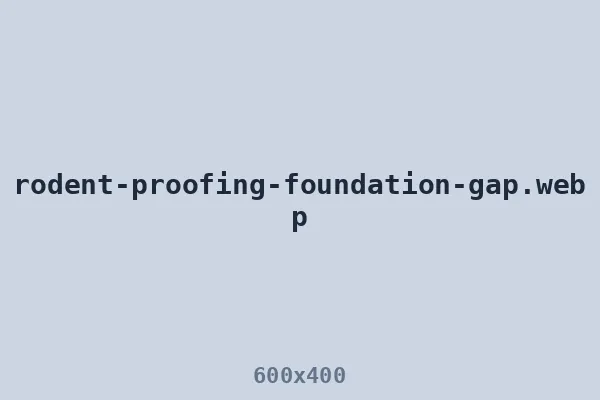 Rodent-proofed foundation gap