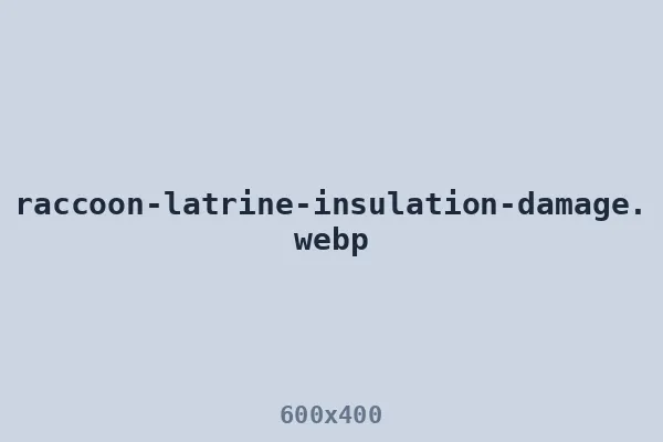 Raccoon latrine contamination in attic insulation