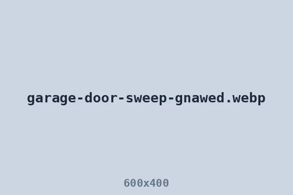 Garage door sweep gnawed open by rats