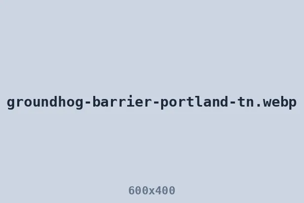 Groundhog barrier at a Portland shed