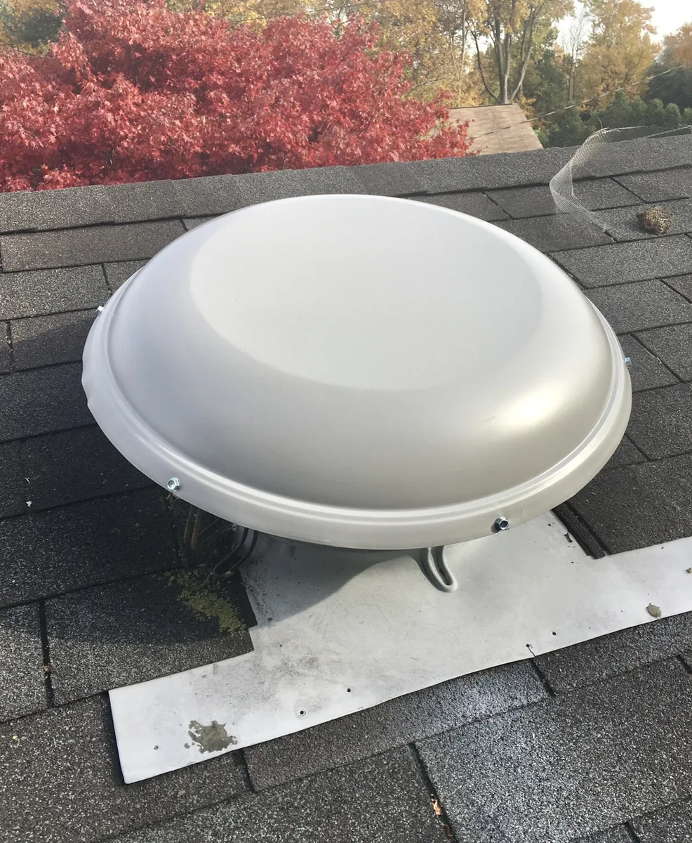 New attic fan installed and sealed